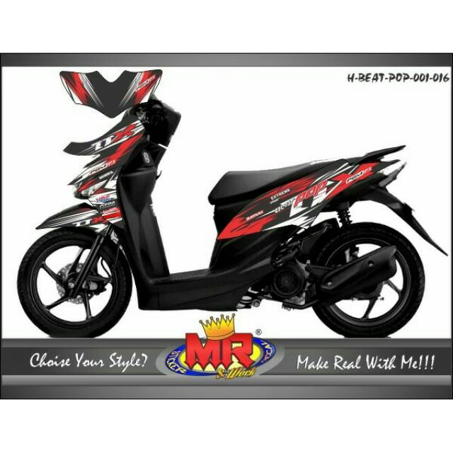 Decal Dekal Honda Beat Pop Stiker Sticker Semi Full 01 Spec A