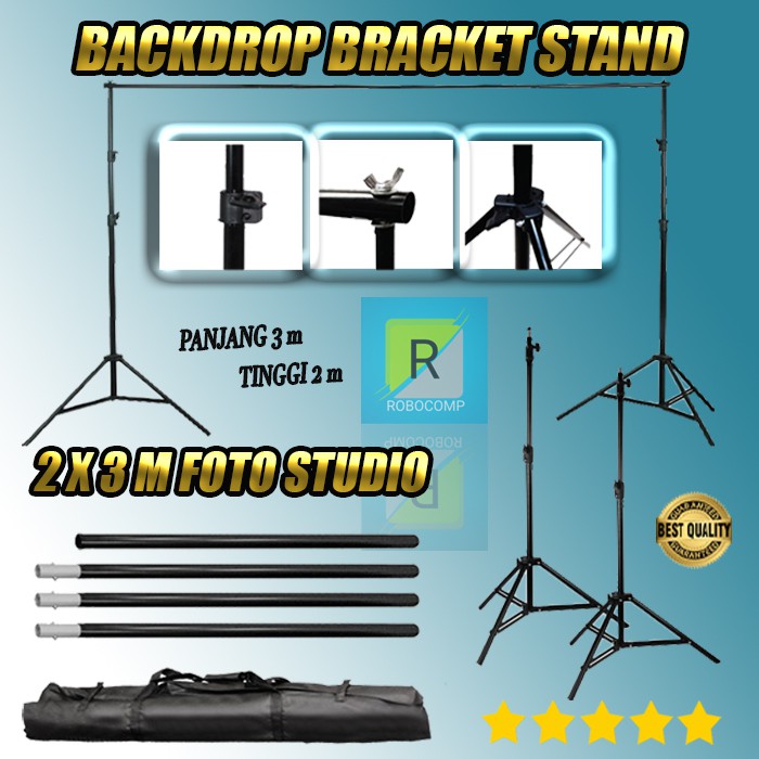 Backdrop Bracket Stand 3m Foto Studio