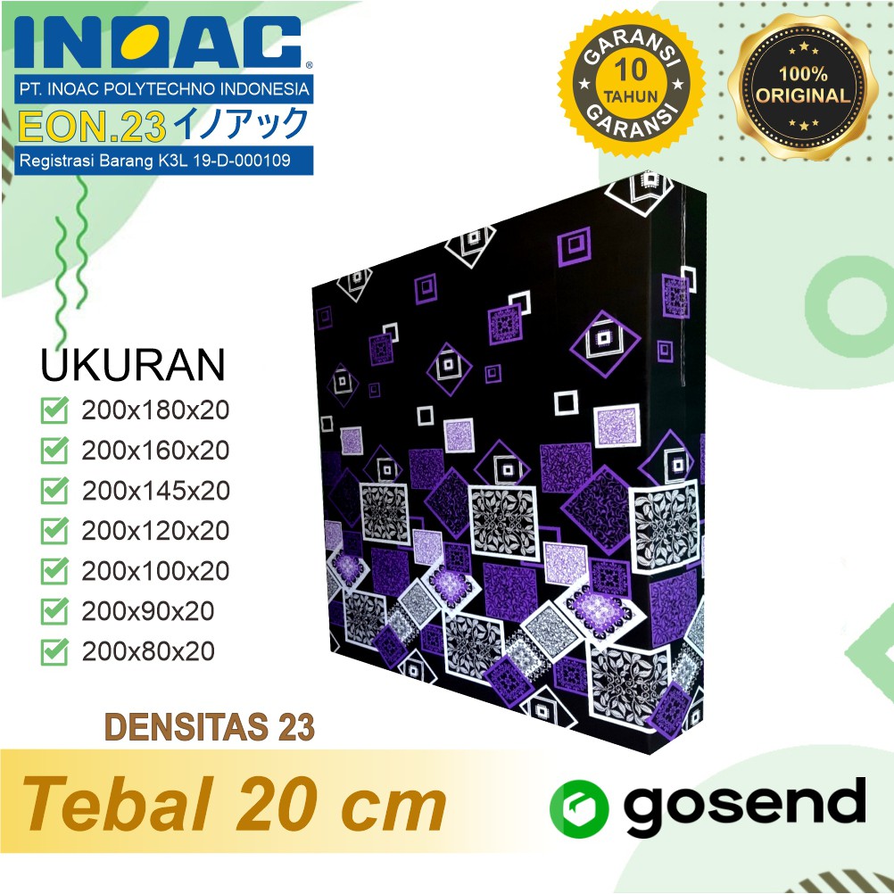 Kasur Busa Inoac Tebal 20 cm ORIGINAL INOAC Garansi 10 Tahun EON D23 Asli