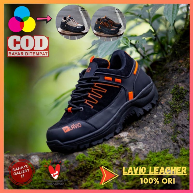 Jual Sepatu Safety Ujung Besi Pria Original Lavio Leacher Kerja Proyek Lapangan Septi Industri