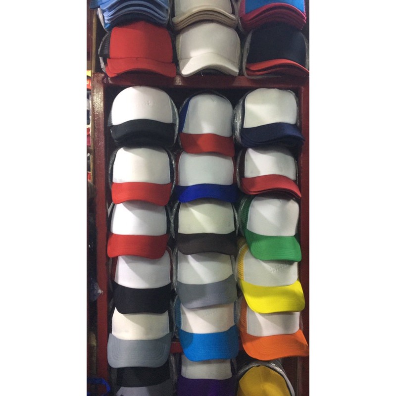 topi jaring/trucker polos/sablon,kaos sablon