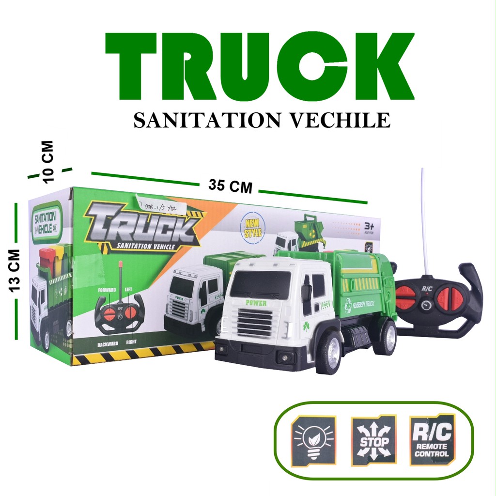 REMOTE CONTROL R C RC MAINAN ANAK TRUCK SAMPAH SANITATION 