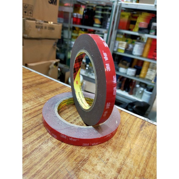 Double Tape 3m VHB 10mm / Perekat Aksesoris Mobil Super Kuat / Lem Tembok 3m