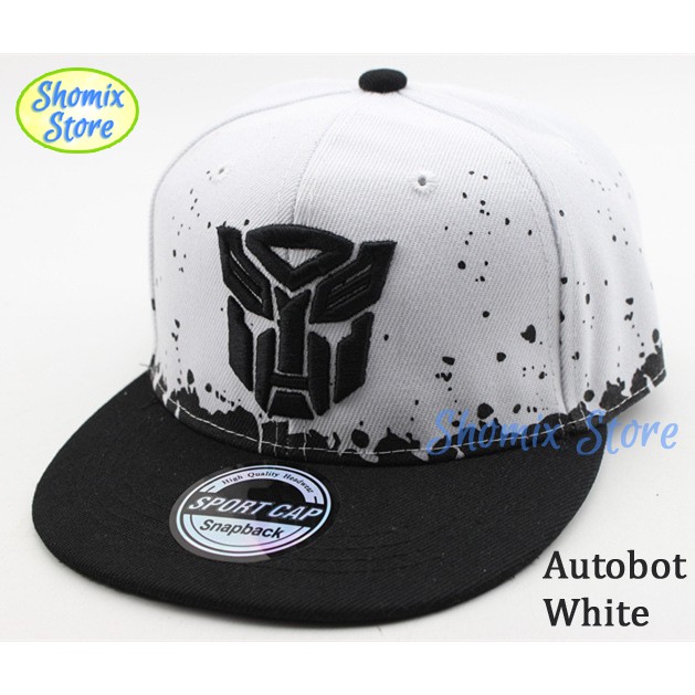 Snapback Black And White Superhero Kids Baseball Hat Topi Anak Casual-1