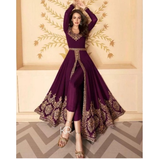 Stelan Baju India Bordir Set Depika Gamis India CHOPRA | Set Dress Bordir Kekinian Baju Pesta Model 