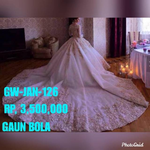 Gaun pengantin bola - baju pengantin - Wedding dress - bridal - gaun pengantin hijab elegant