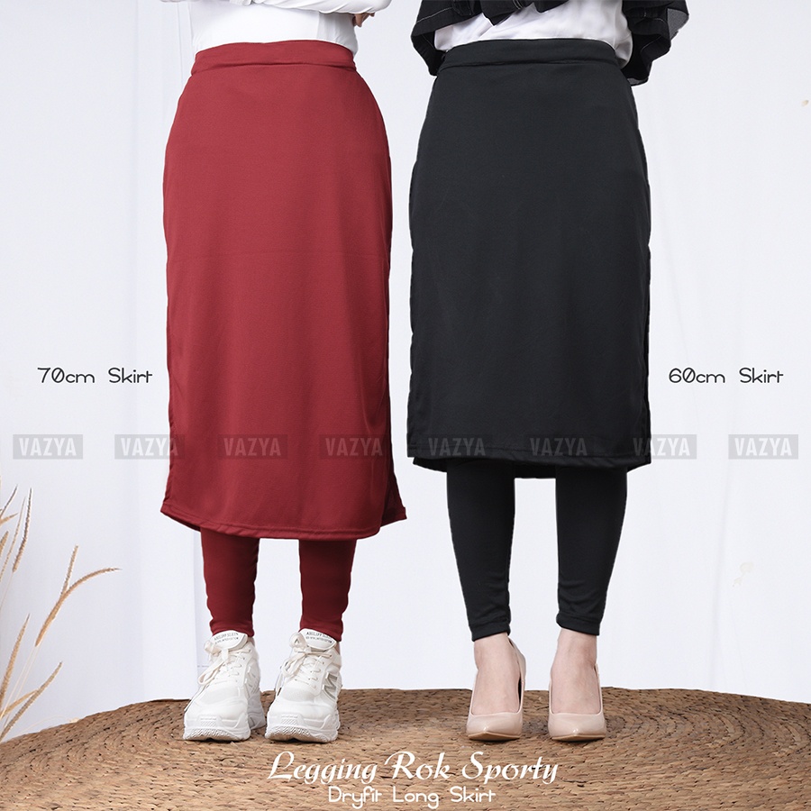 Skirt 70cm) Legging Rok Long Skirt Span Dryfit