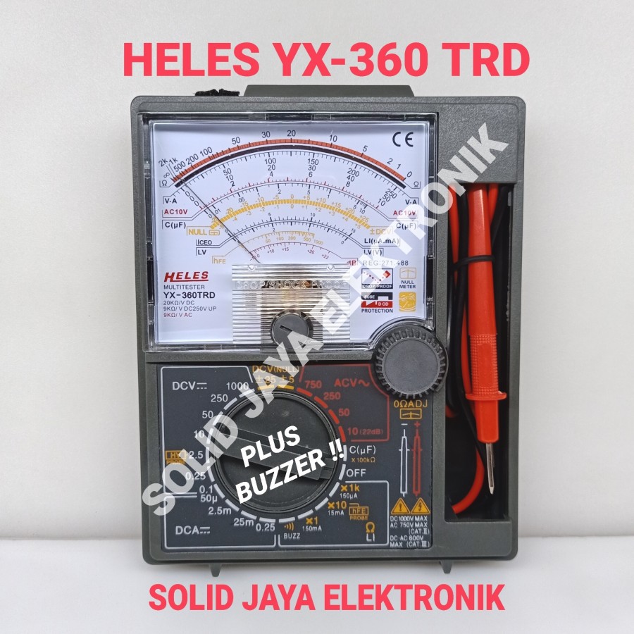 MULTI TESTER HELES YX-360TDR MULTITESTER METER ANALOG AVOMETER YX 360 TDR YX360 TDR ASLI ORIGINAL