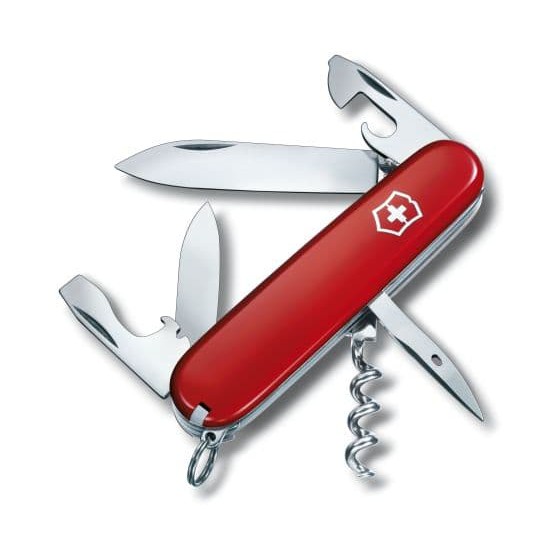 (RED) Victorinox Swiss Army Spartan 12 fungtions/knifes/pisau camping