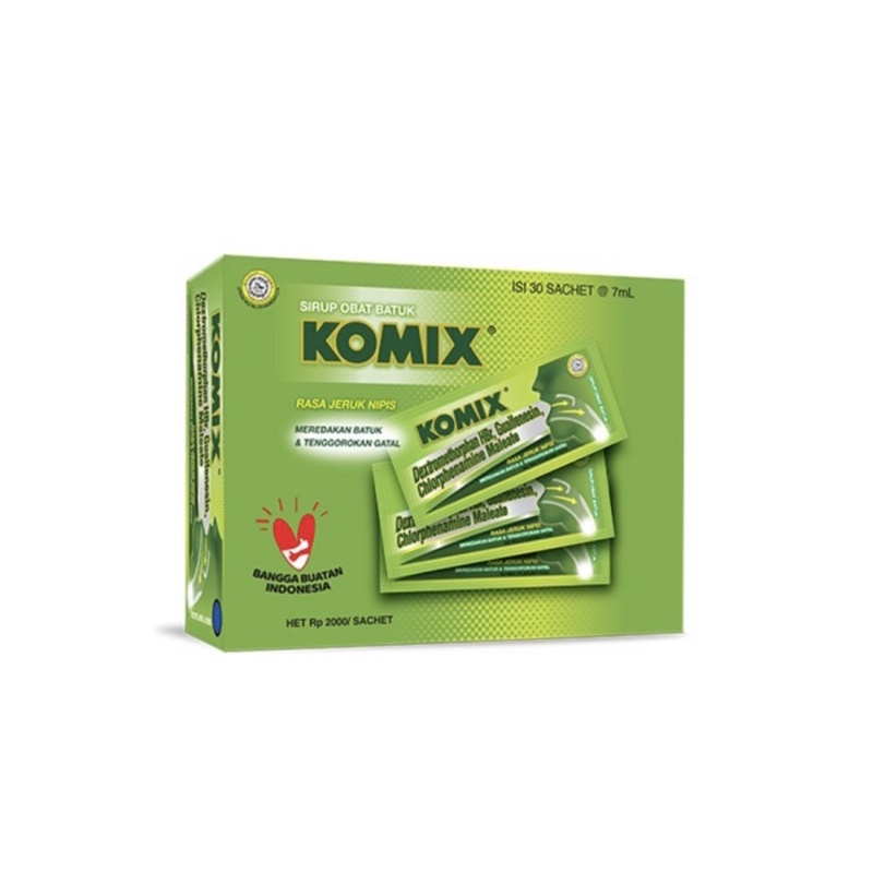 Komix sachet 7 ml jeruk nipis | peppermint | jahe