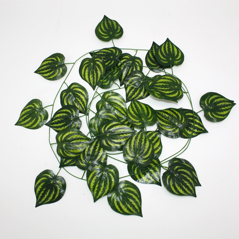 Satu7an PBP45 Daun Rambat Plastik Artificial Lebar Tanaman Hias Urai Gantung Dekorasi Dinding Rumah-DAUN SEMANGKA