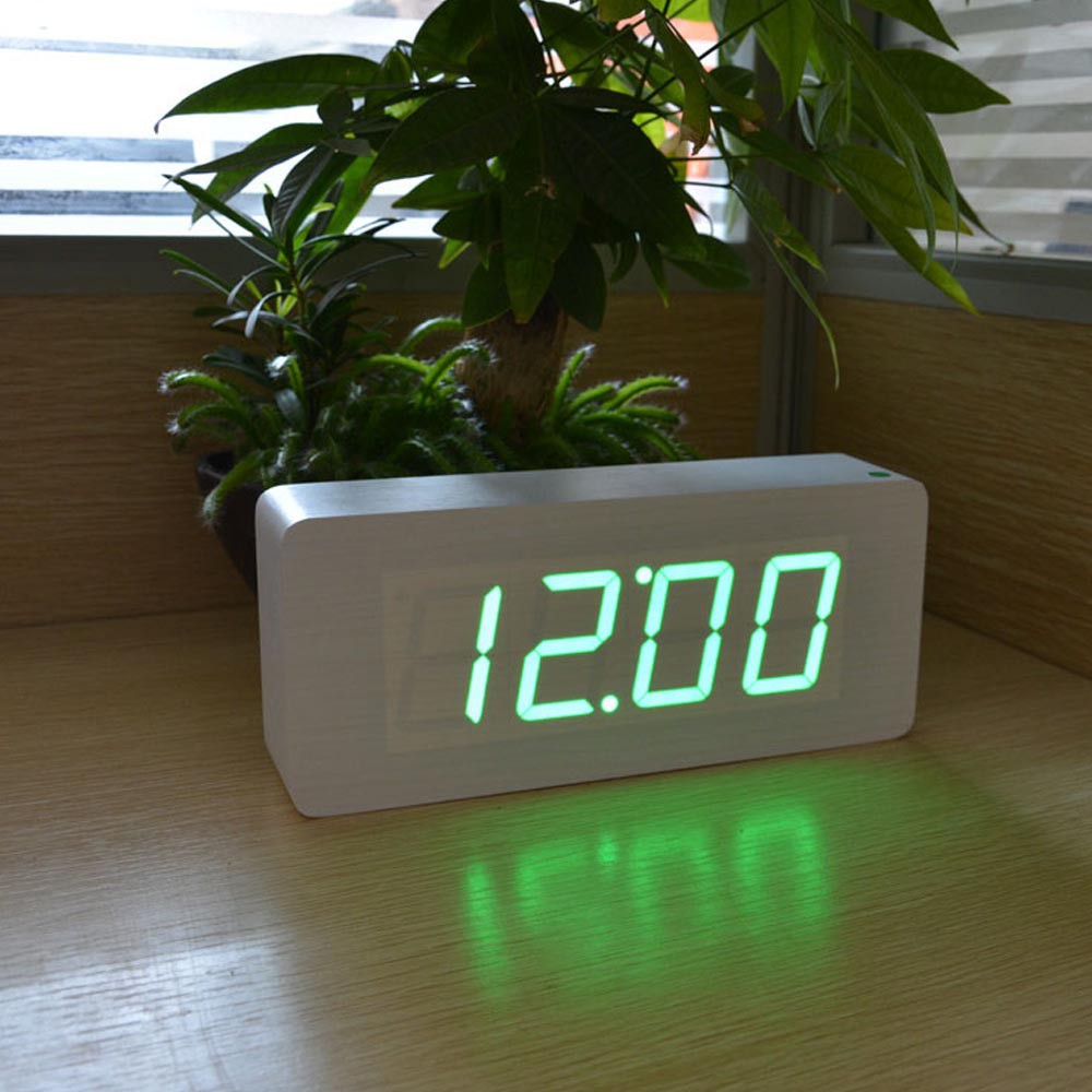 Wooden Clock Besar / Big - Lampu Kayu Led Elegant RANDOM