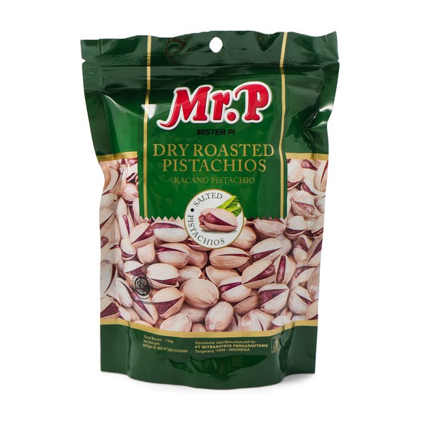 

MR-P Dry Roasted Pistachios Salted 130g - Kacang Pistachio Asin