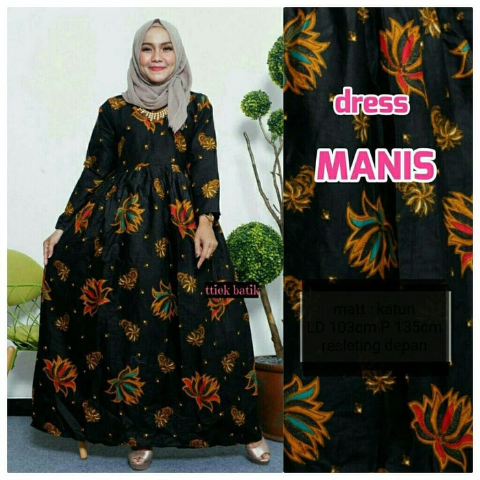 Promo Gamis Batik / Long Dress Batika Manis Terbaru