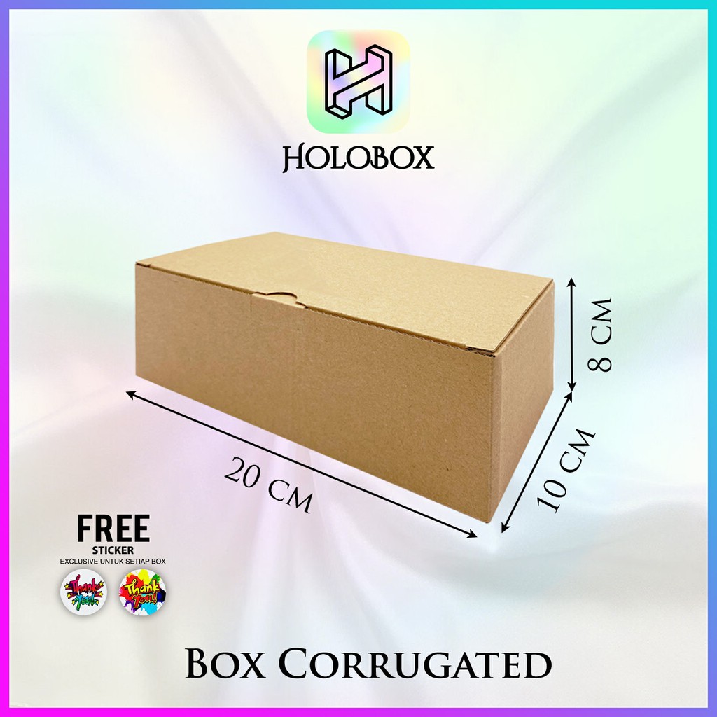 

Box/Dus/Kotak Polos/Packaging/Kue/Corrugated/Serbaguna Uk.20x10x8
