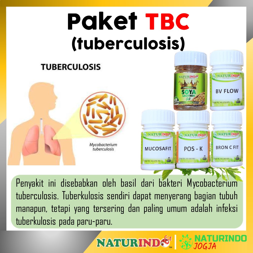 Obat Sesak Nafas Batuk Kering Berdahak Batuk Berlendir Alergi Dingin Debu Sinusitis Rhinitis Amandel Menaun Obat Asma Obat TBC Bronkitis Obat Jamu Herbal Sesak Nafas Obat Gangguan Pernafasan Alergi Debu Obat Gurah Paru Paru Bron C Fit Naturindo Yogyakarta-TBC (tuberculosis)