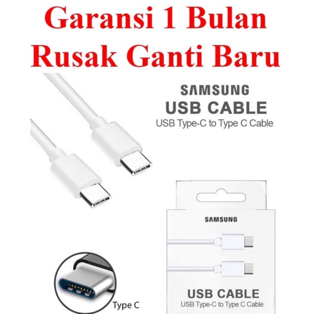 Cable samsung USB type C to type C / kabel charger samsung original