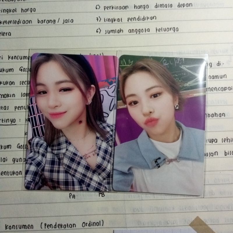 itzy ryujin nbd no bad days february februari march maret photocard pc