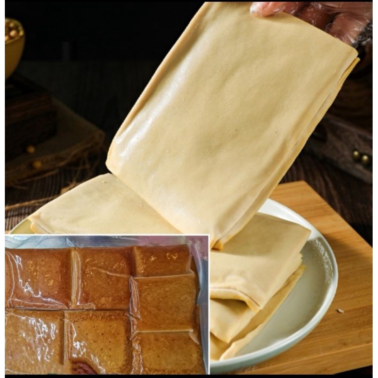 

千张豆皮 Kulit Tahu Lembaran Basah I Panggang