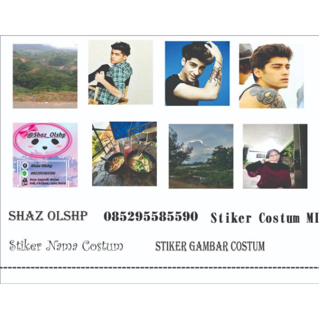 

STIKER COSTUM NAMA + GAMBAR
