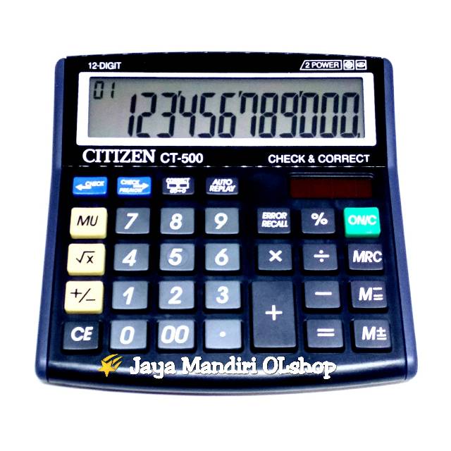 CALCULATOR CITIZEN CT-500J 12 DIGIT / KALKULATOR CT-500J