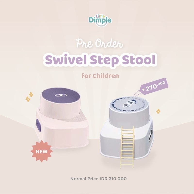 Little Dimple Swivel Step Stool