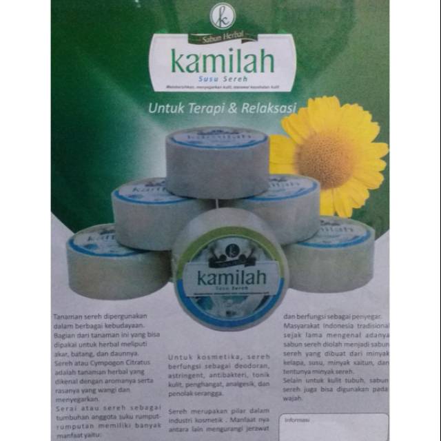 Sabun herbal susu sereh aslii KAMILAH