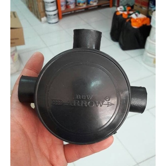 Tee Dus listrik 3/4" hitam TEBAL cabang 3 ARROW