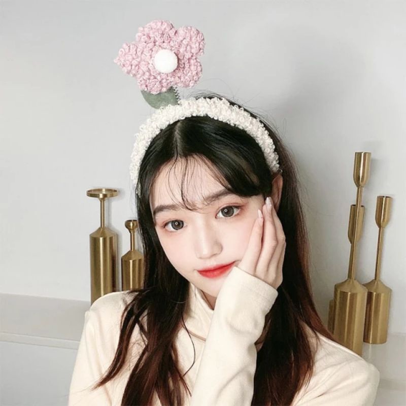 BANDO BULU HEADBAND BUNGA FLOWER / BANDO MODEL BUNGA GAYA KOREA