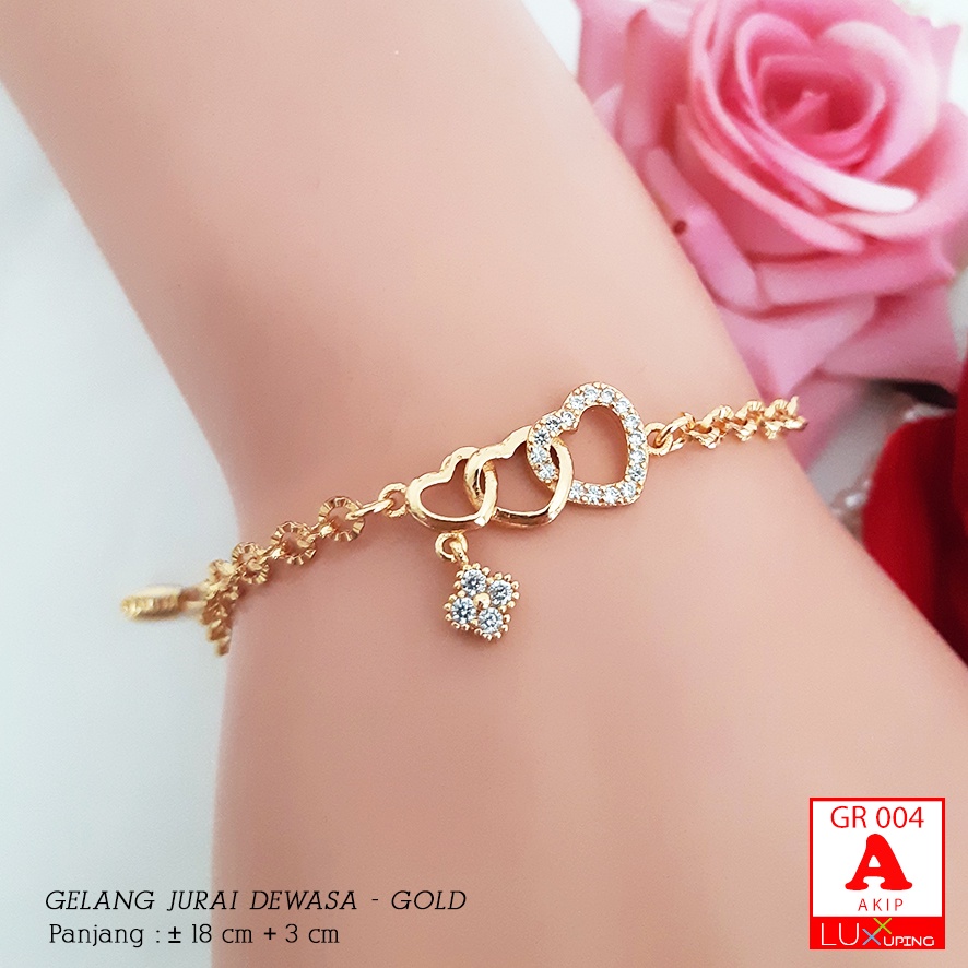 GR 004  Gelang Jurai Dewasa Permata Sirkon Perhiasan Emas Wanita Yaxiya Angsa Aksesoris Mas Murah Gelang Xuping 18 cm  Luxx Xuping