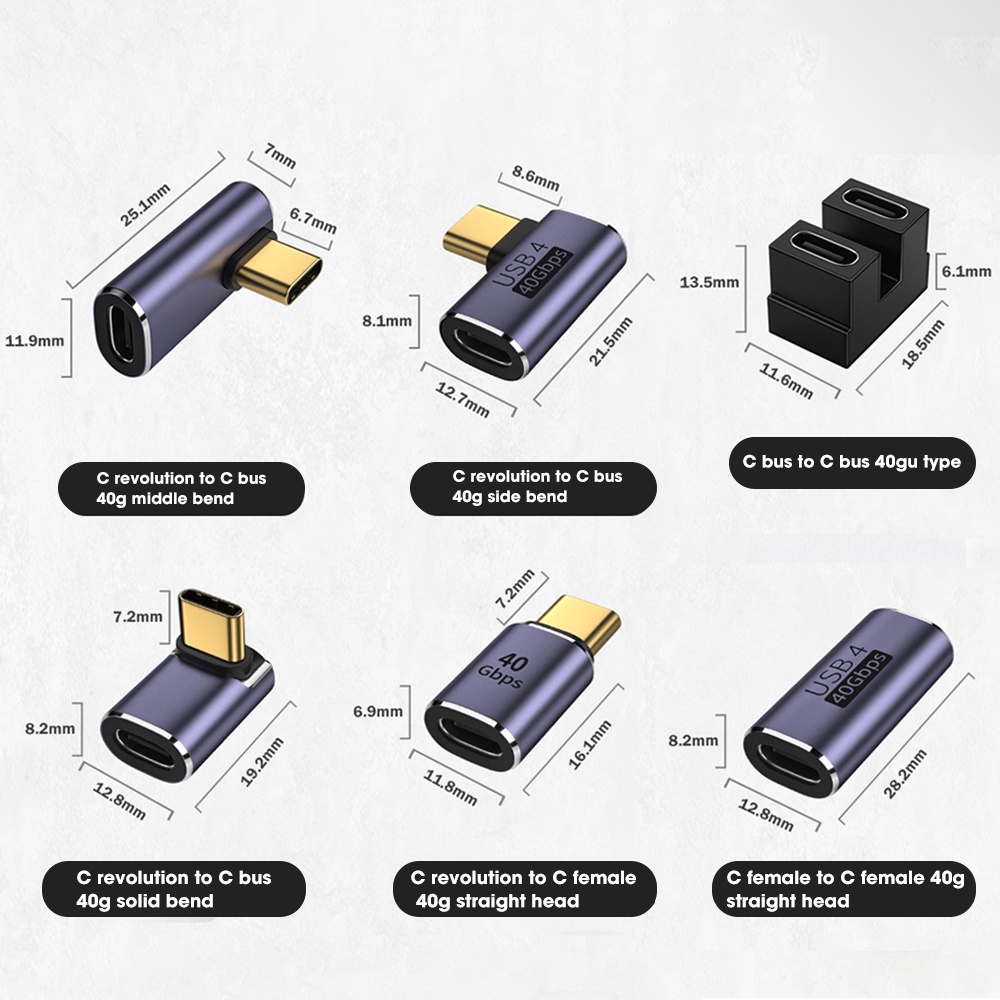 Adapter Kabel Charger / Data Konverter USB Tipe C 90 Derajat Female Ke Male Kecepatan Tinggi