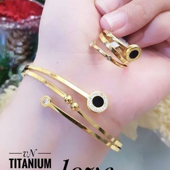 TiTanium Set gelang cincin QA64