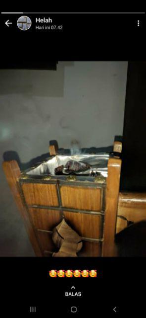 Tempat Bakaran Buhur Kayu Jati Besar - Burner Manual - Incense Burner - Aromatherapy - Mabkhara
