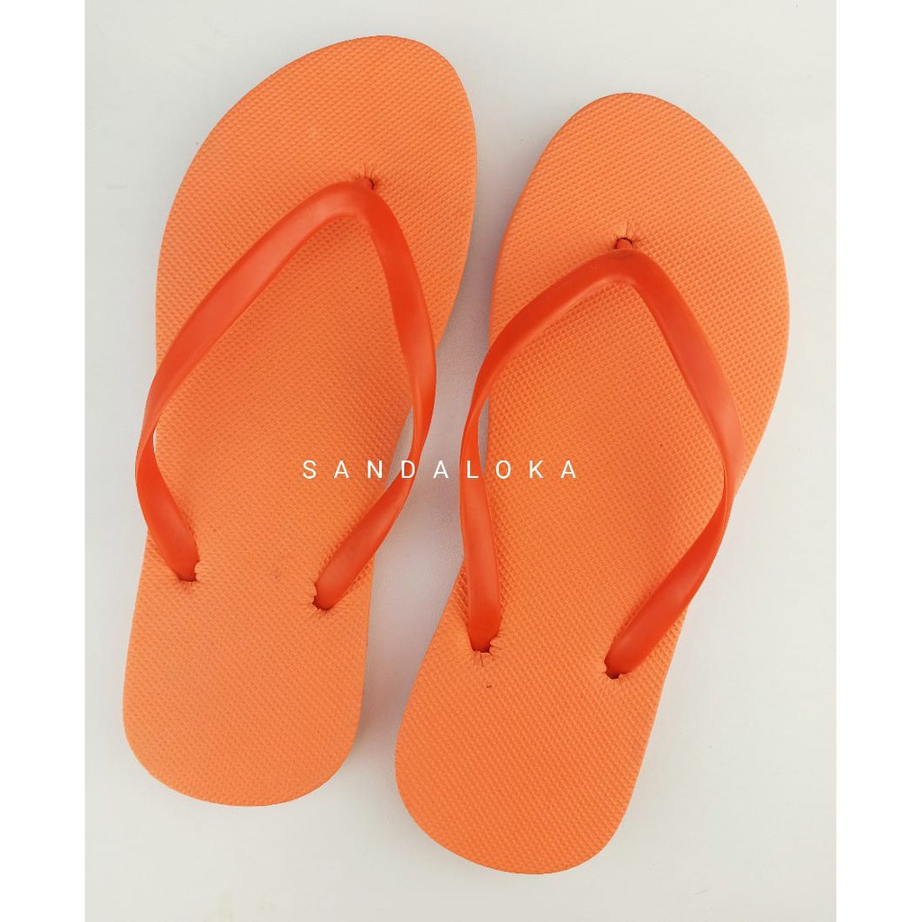 Sandal Jepit Polos Wanita Dewasa | Sendal Cantik Murah Merah Pink Ungu Kuning Orange Hijau Biru Coklat Biru Muda Maroon