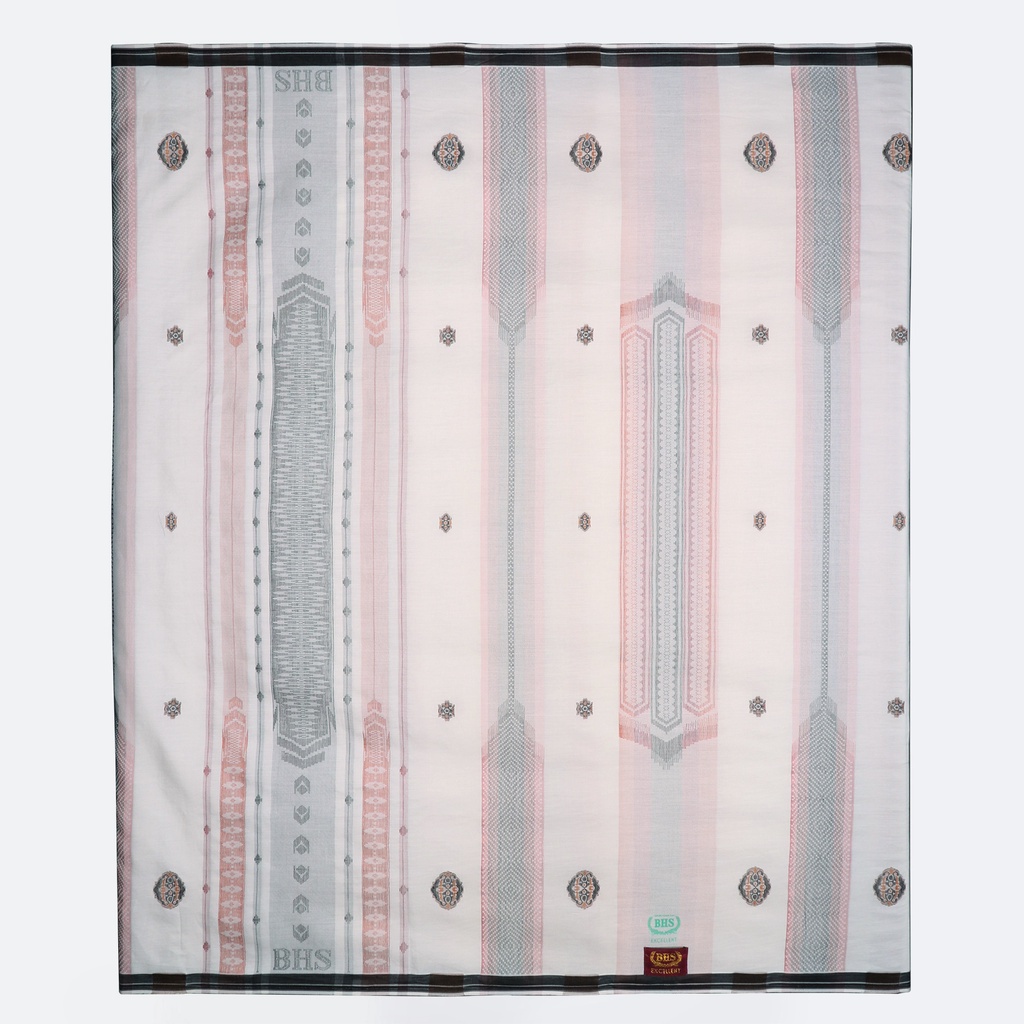 Sarung BHS Excellent Gold Motif Jacquard Gunung Krakatau Putih // BHS JGK // COD