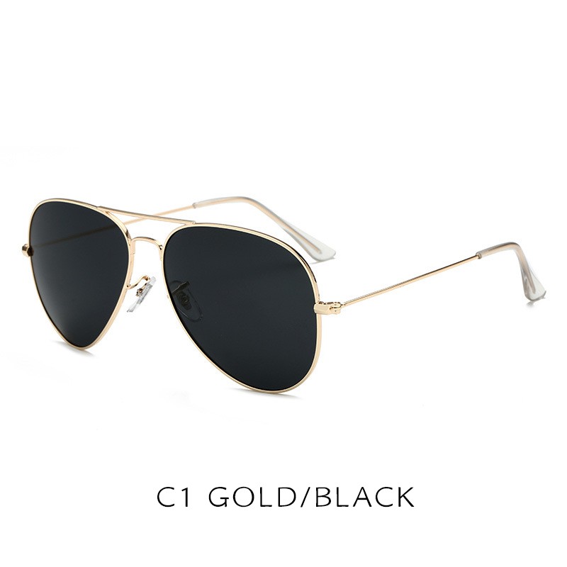 (YUZHU) Bayar di Tempat Classic Retro RB Pilot Kacamata Hitam Wanita/Pria Besi Frame Kacamata Sunglasses