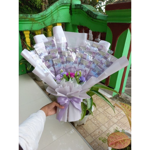 Buket uang 20 lembar