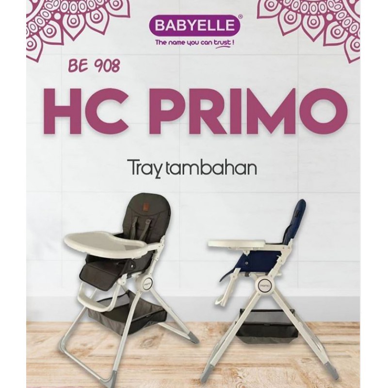 Babyelle High Chair Primo HC908 Kursi Makan Bayi Perlengkapan Bayi