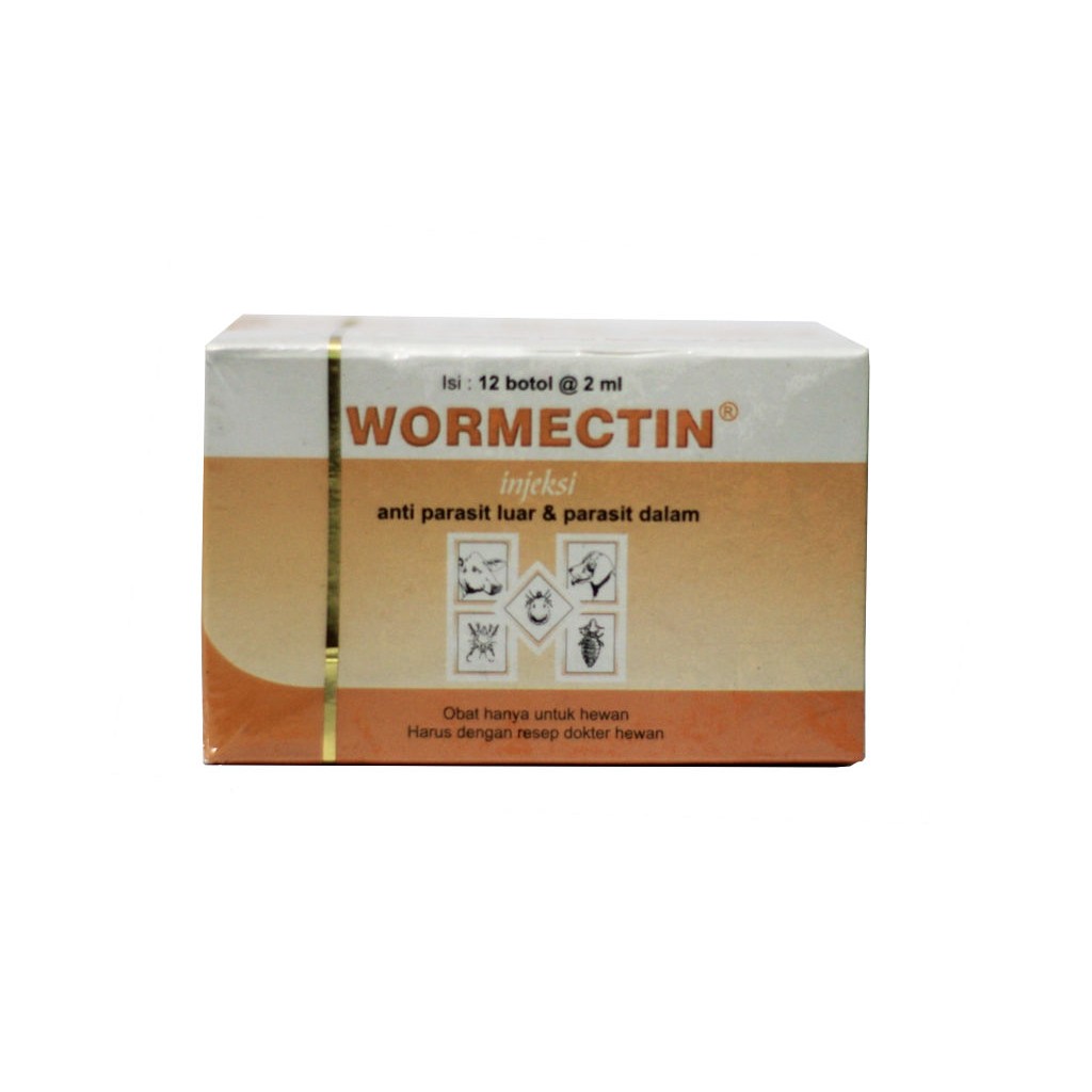 Wormectin 2ml Obat Scabies, Jamur Kutu Gudik Kudis pada Kelinci, Kucing, Anjing