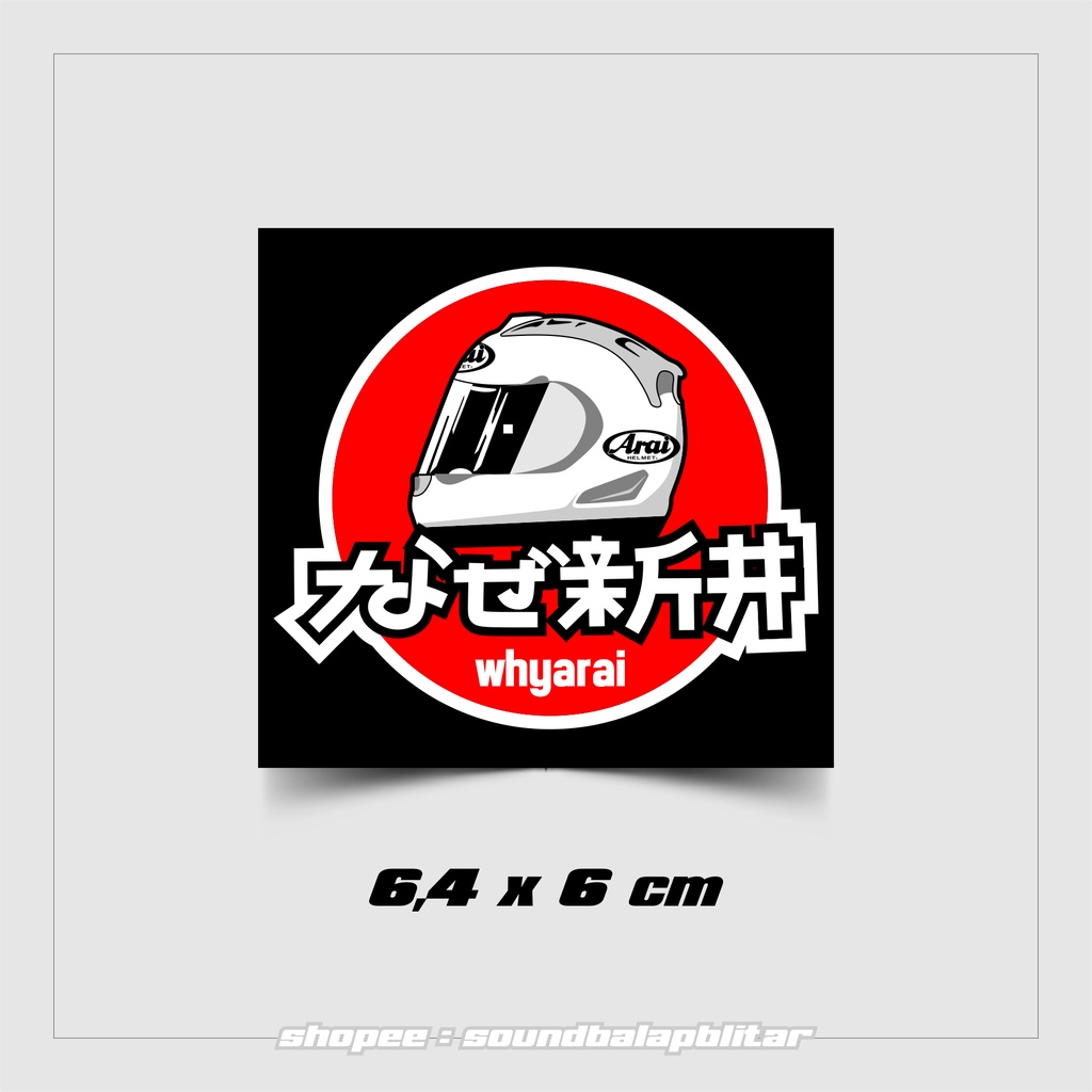 Stiker WhyArai Racing Vynil Anti Air Bijian