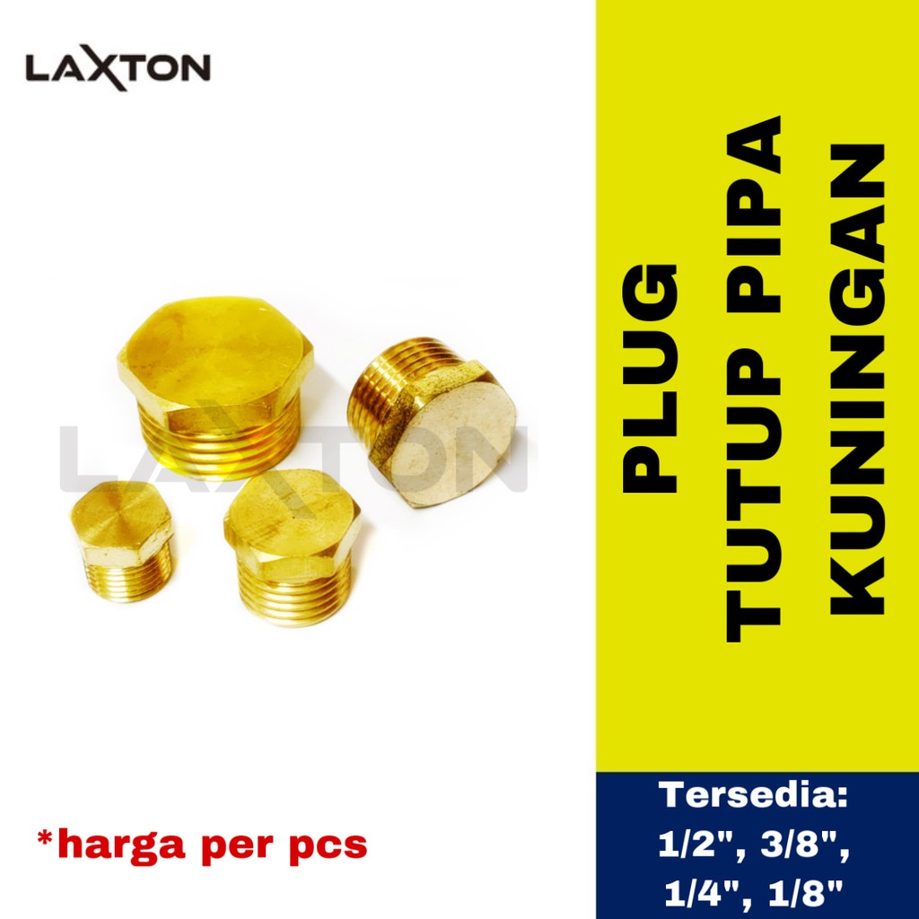 Plug tutup pipa kuningan asli (bukan BIBIT/BABET)