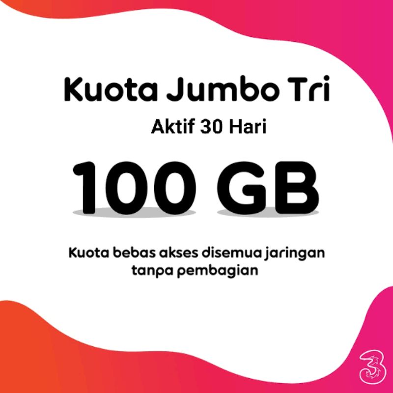 Tri three Happy Aon Mini 22Gb 33Gb 52GB full 24 jam