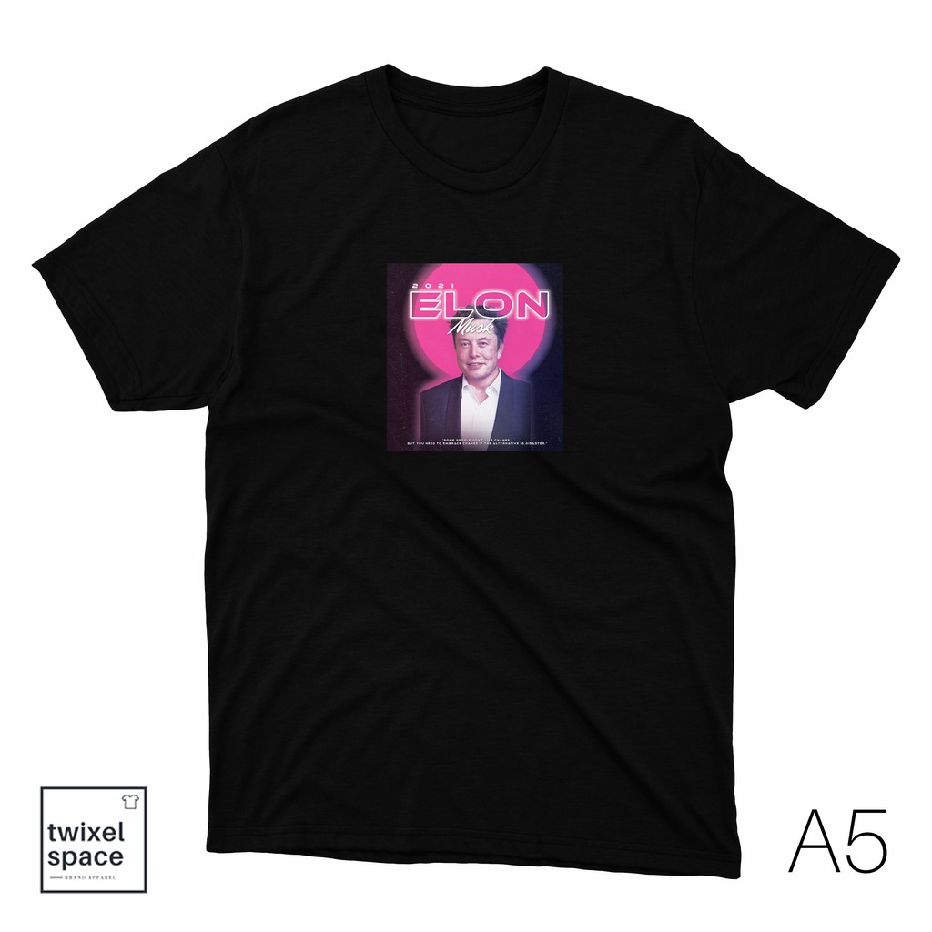 Kaos Elon Musk Black/White