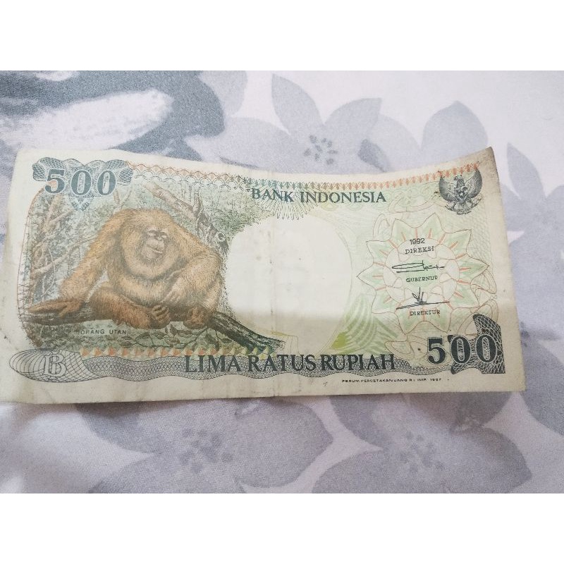 uang 500 rupiah monyet th 1992