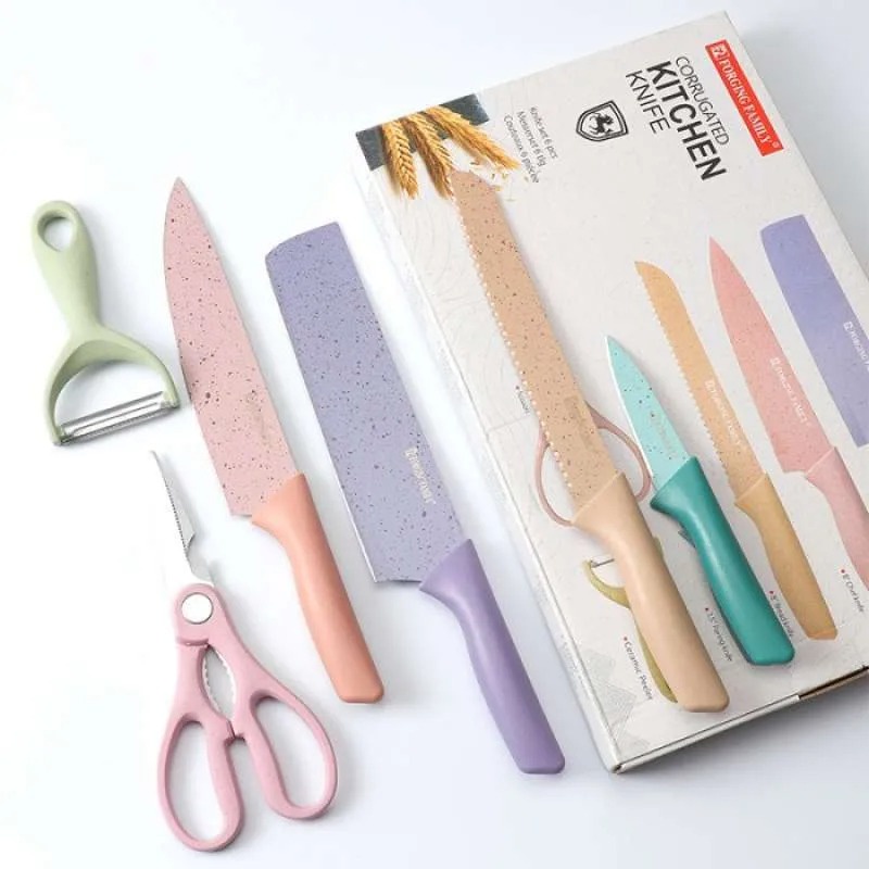 Pisau Dapur 6 In 1 Forging Family Kitchen Knife Set