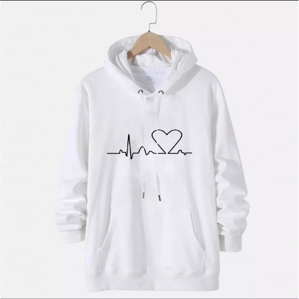 HOODIE HEART BEAT HOODIE PREMIUM / HOODIE WANITA TEBAL