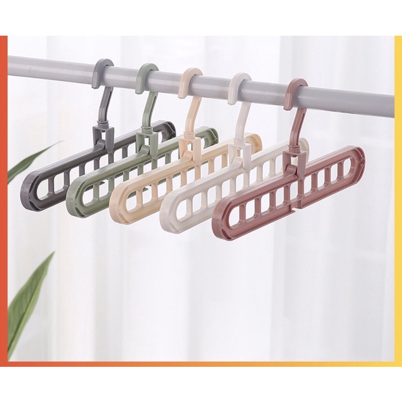 GANTUNGAN MAGIC HANGER FOLDABLE GANTUNGAN BAJU LIPAT AJAIB 9 IN 1 MULTIFUNGSI