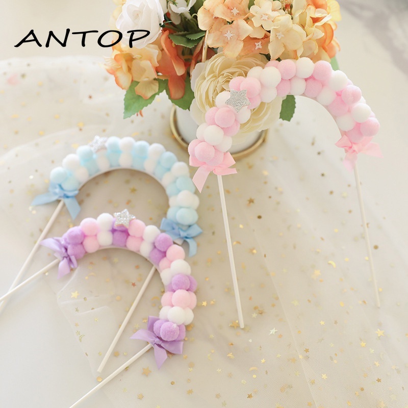 Topper Kue Desain Bola Arch Romantis Untuk Dekorasi Pesta Pernikahan ANTOP