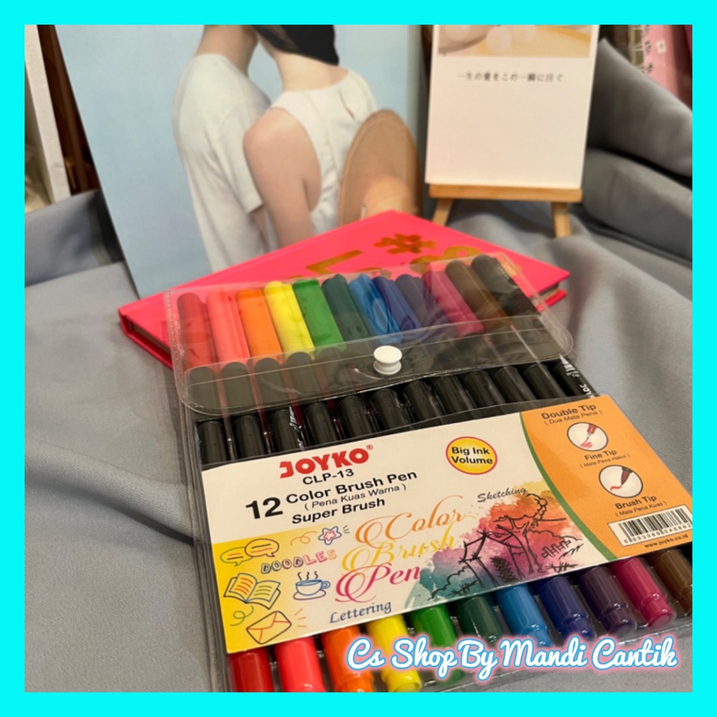 

Color Brush Pen Stabilo 1Set Isi 12pcs Warna Warni Murah Bisa COD