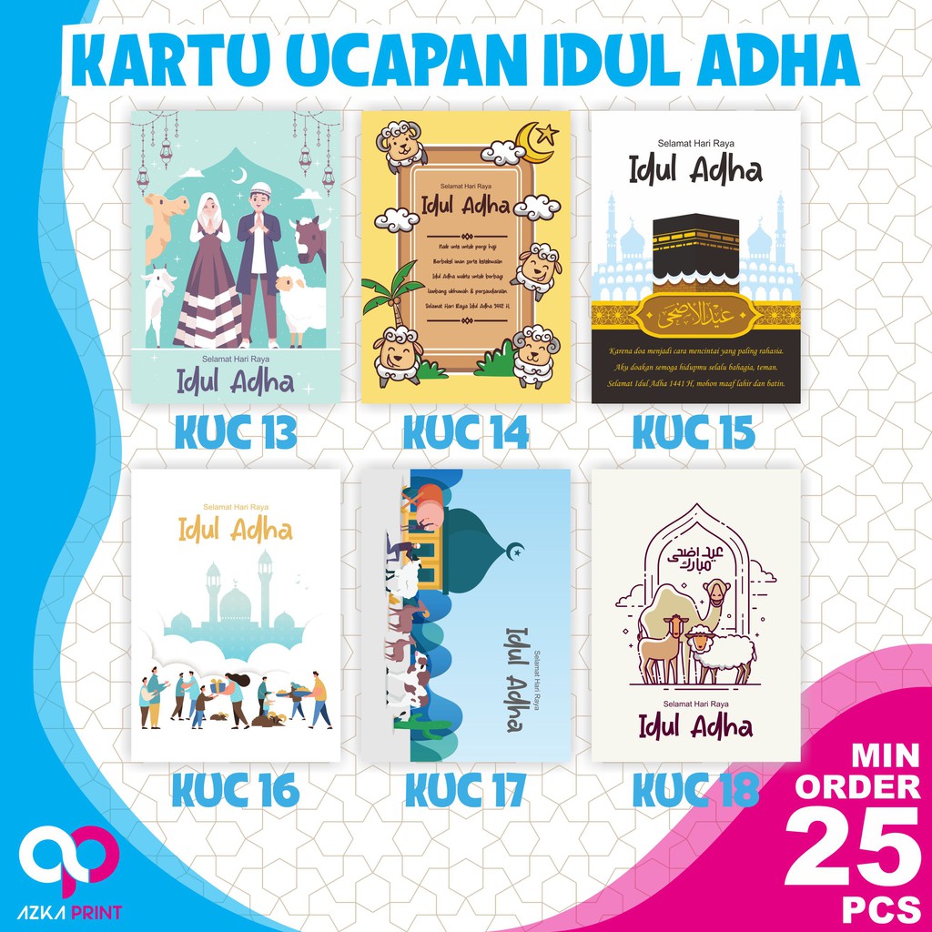 Jual Kartu Ucapan IDUL ADHA - kartu idul adha - cetak kartu ucapan